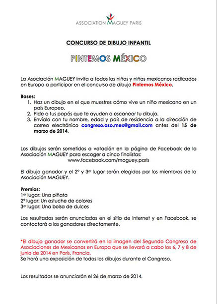 Concurso de dibujo infantil "Pintemos México"