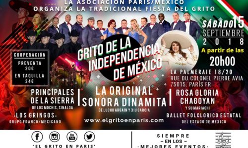 Celebración 15 de septiembre- El grito en París 2018